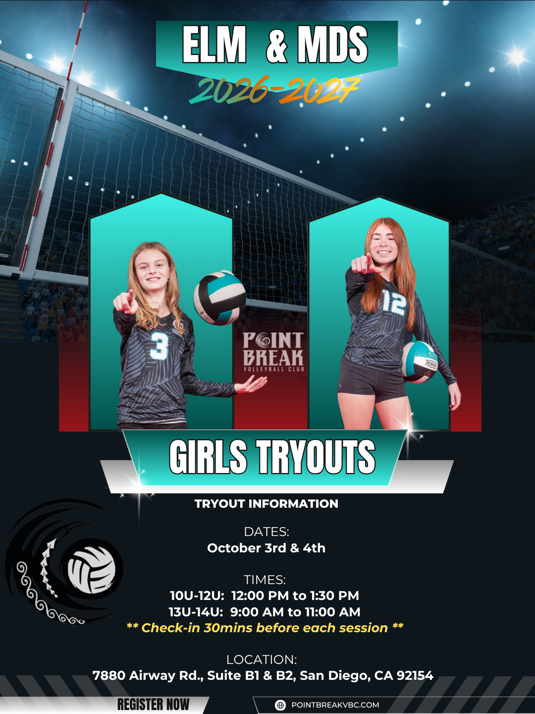 2026-2027 ELM and MDS Girls Tryouts
