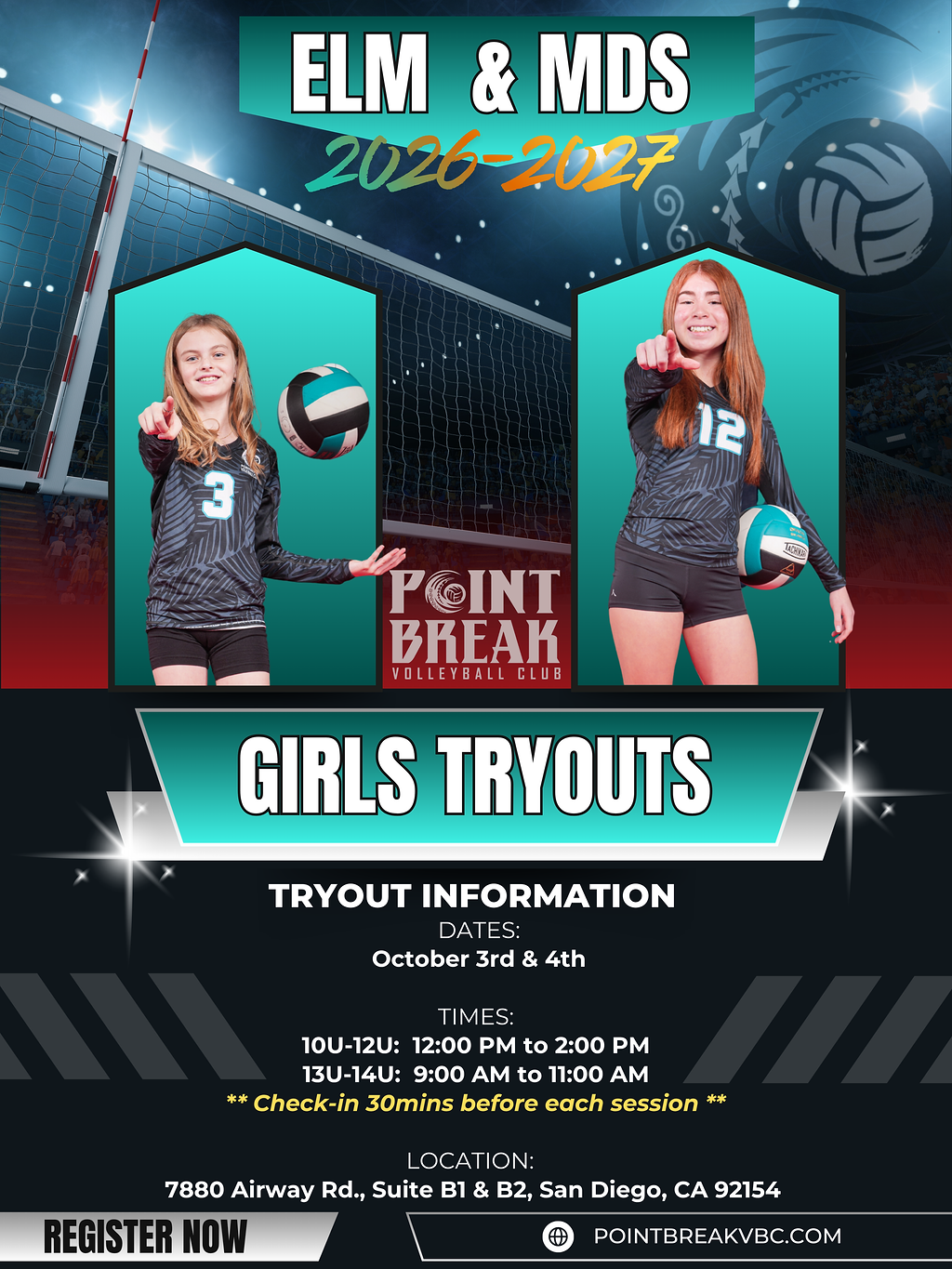2026-2027 ELM and MDS Girls Tryouts